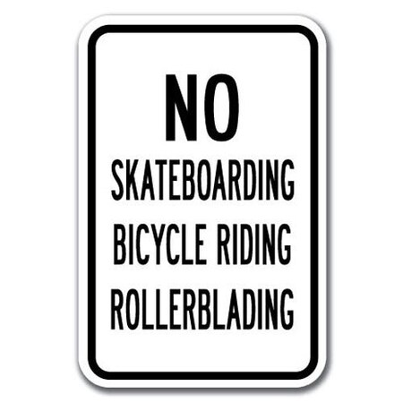 Signmission Safety Sign, 12 in Height, Aluminum, 18 in Length, No Skateboarding - NS1 A-1218 No Skateboarding - NS1